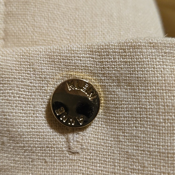 Anne Klein Cream Casual Button Down Shirt - Picture 4 of 5